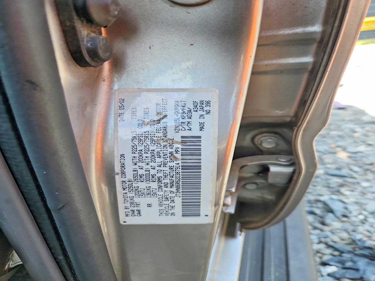 2002 TOYOTA 4RUNNER
