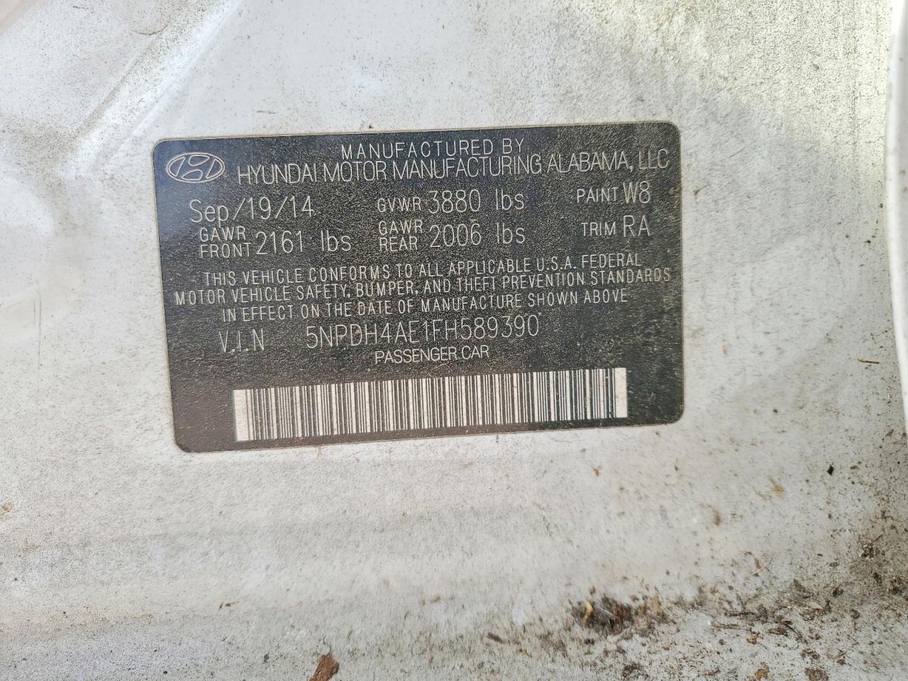 2015 HYUNDAI ELANTRA