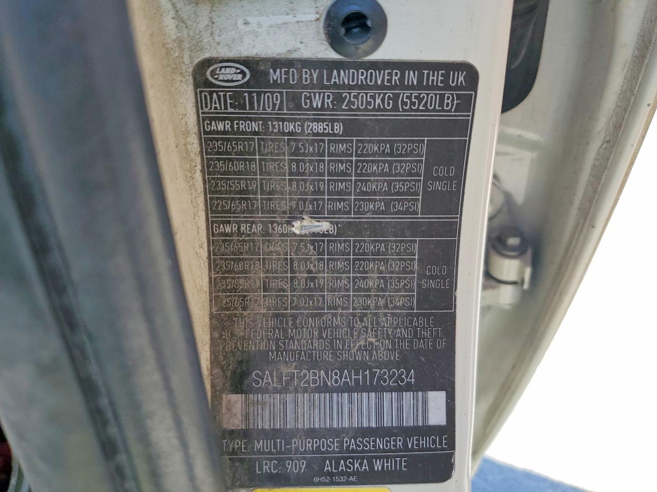 2010 LAND ROVER LR2