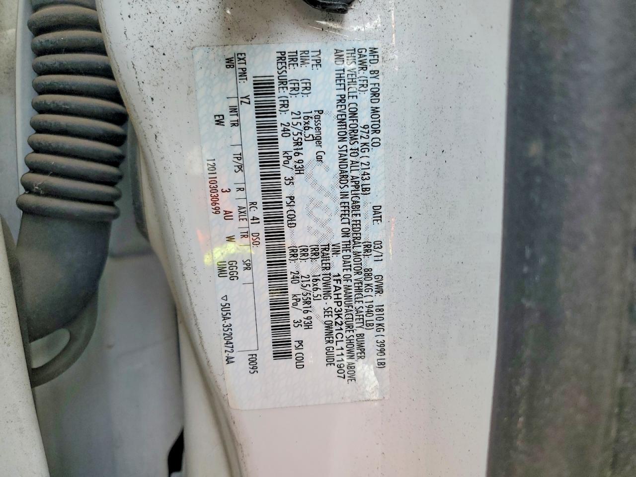 2012 FORD ALL OTHER