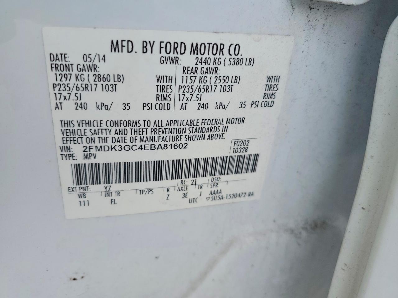 2014 FORD EDGE