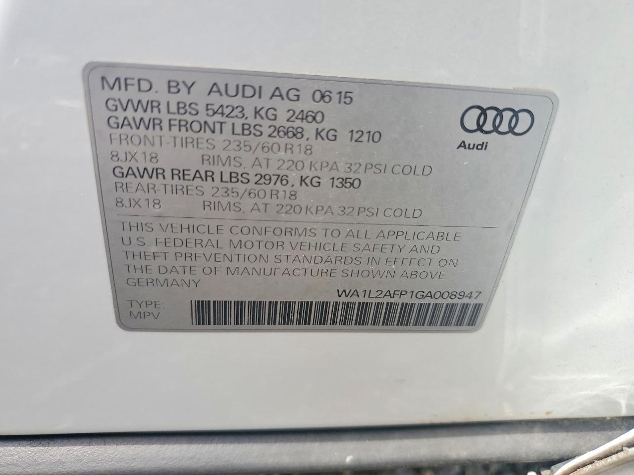 2016 AUDI Q5