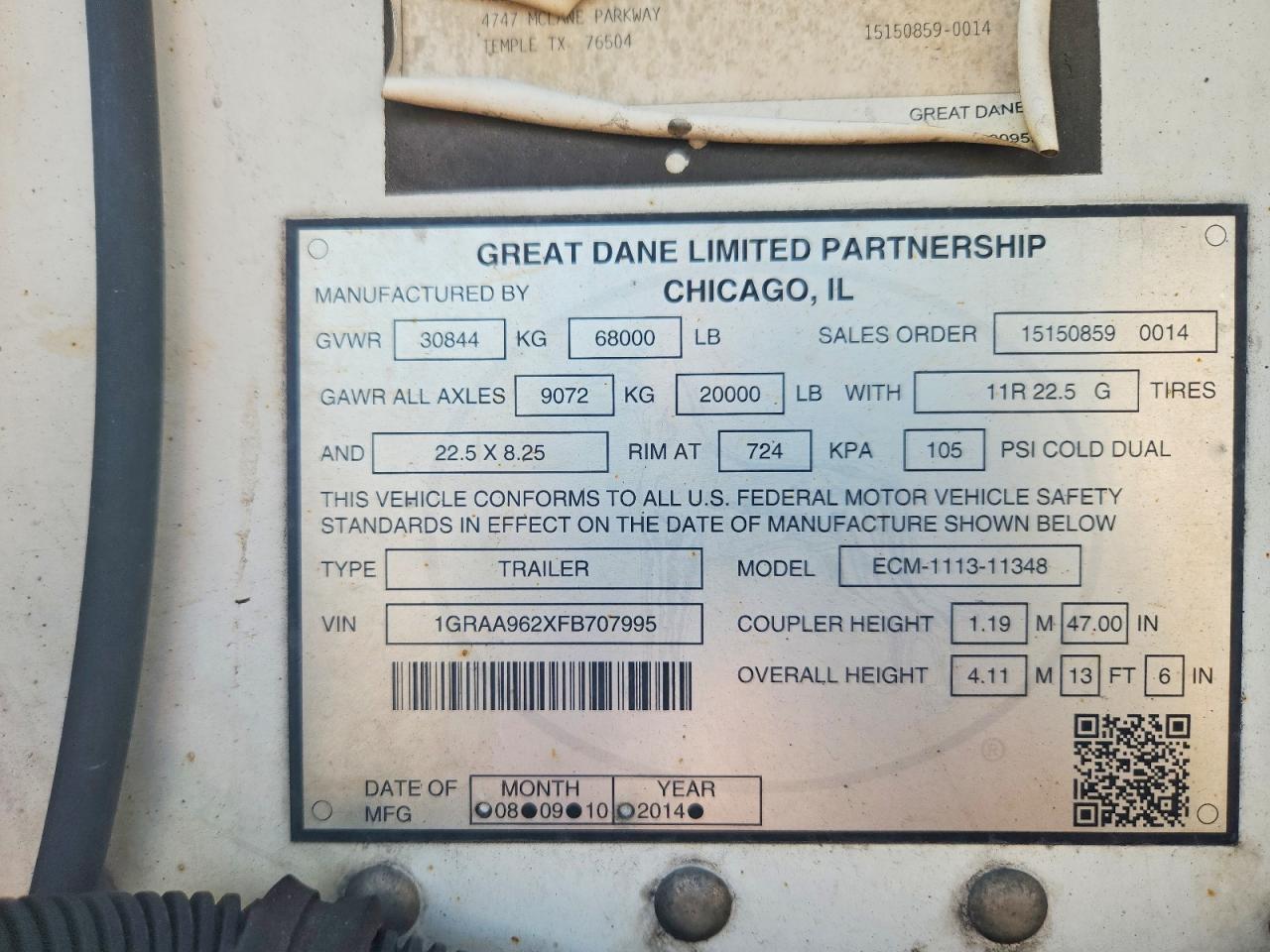 2014 GREAT DANE TRAI