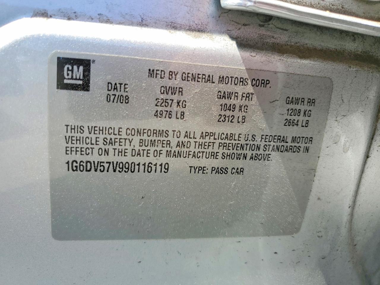 2009 CADILLAC CTS