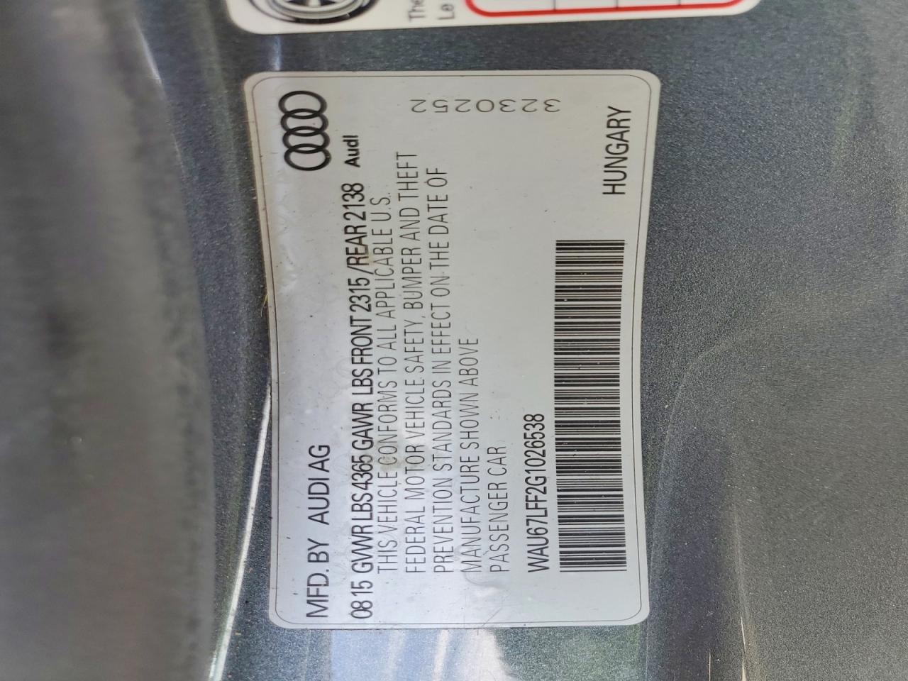 2016 AUDI A3