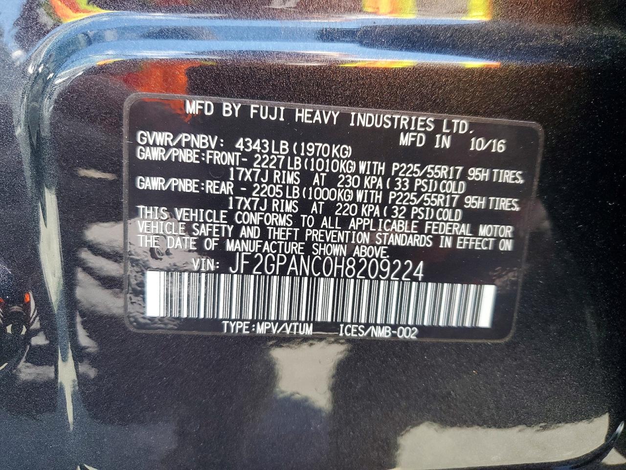 2017 SUBARU CROSSTREK