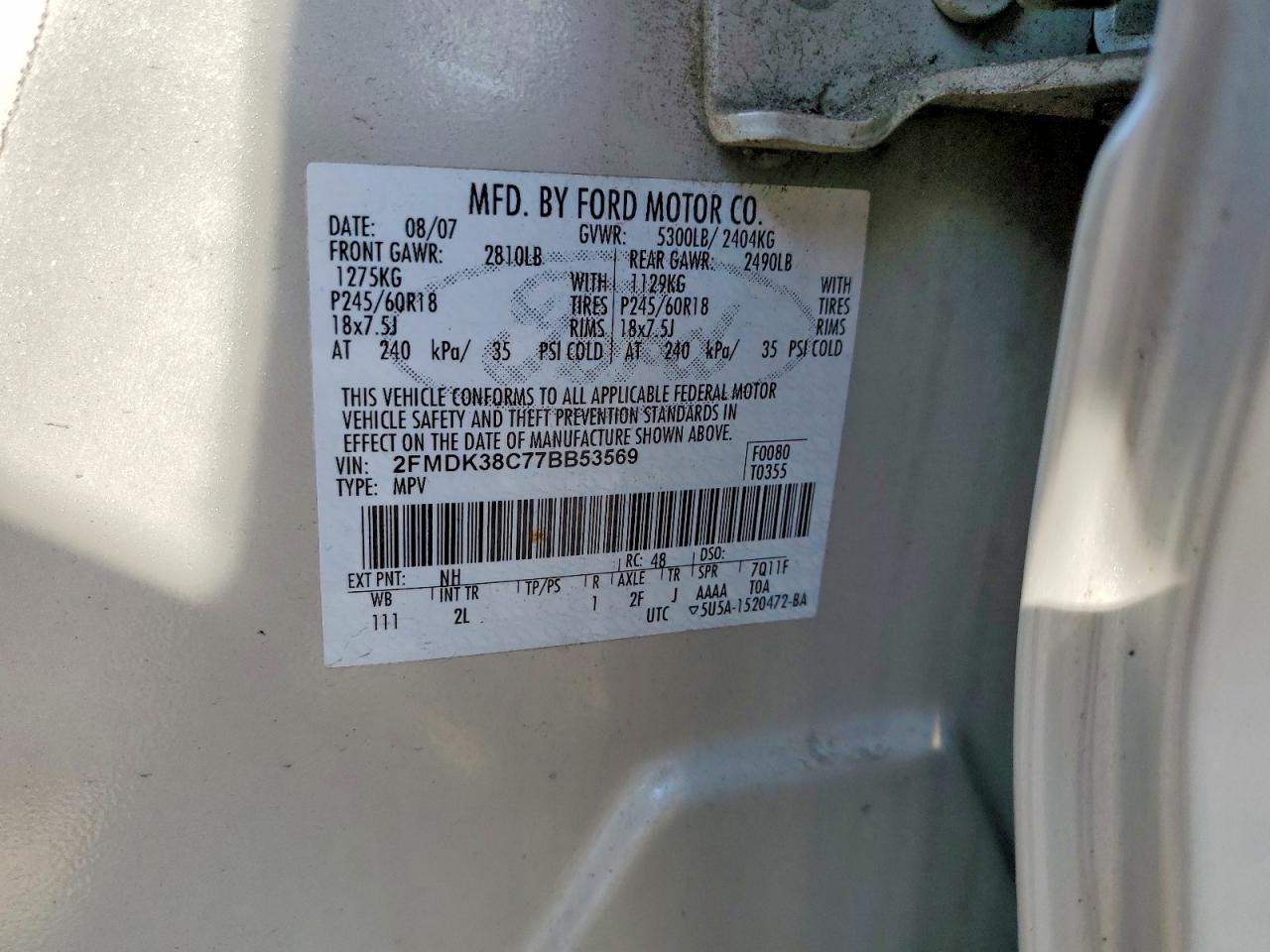 2007 FORD EDGE