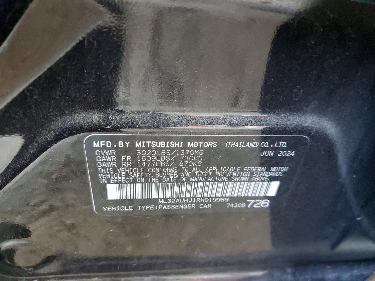 2024 MITSUBISHI MIRAGE