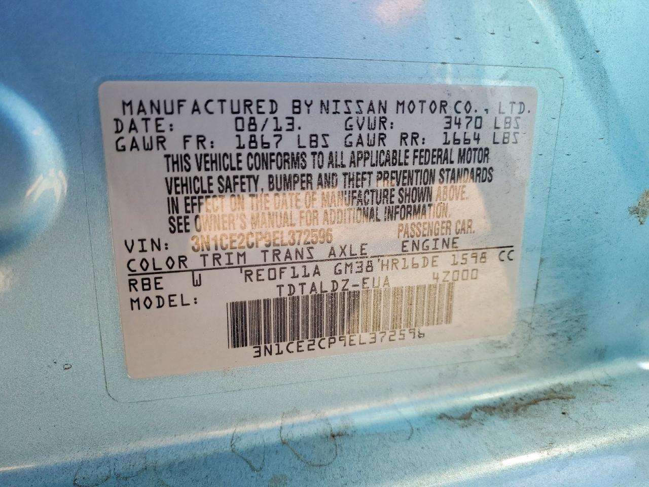 2014 NISSAN VERSA