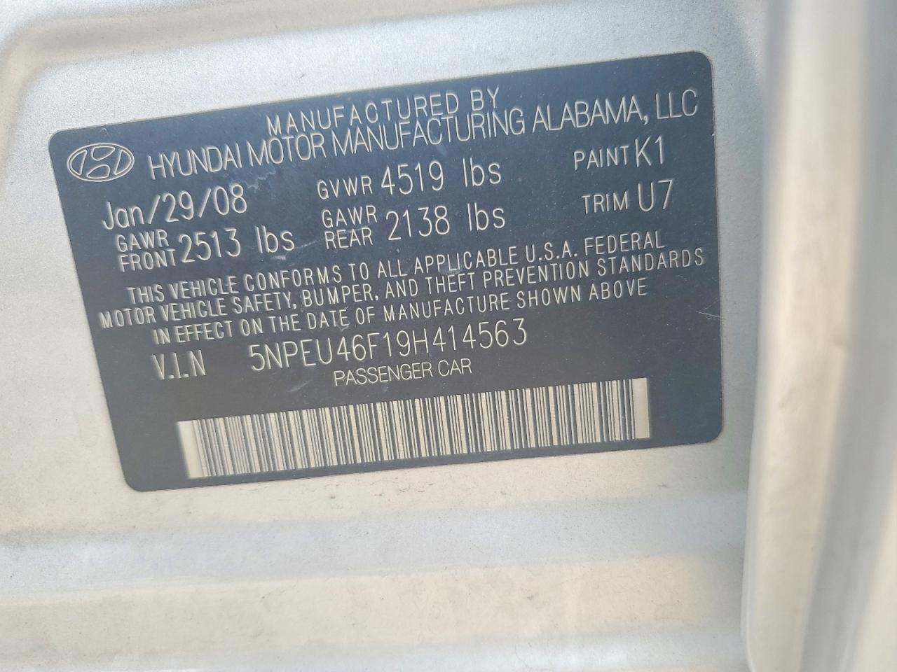 2009 HYUNDAI SONATA