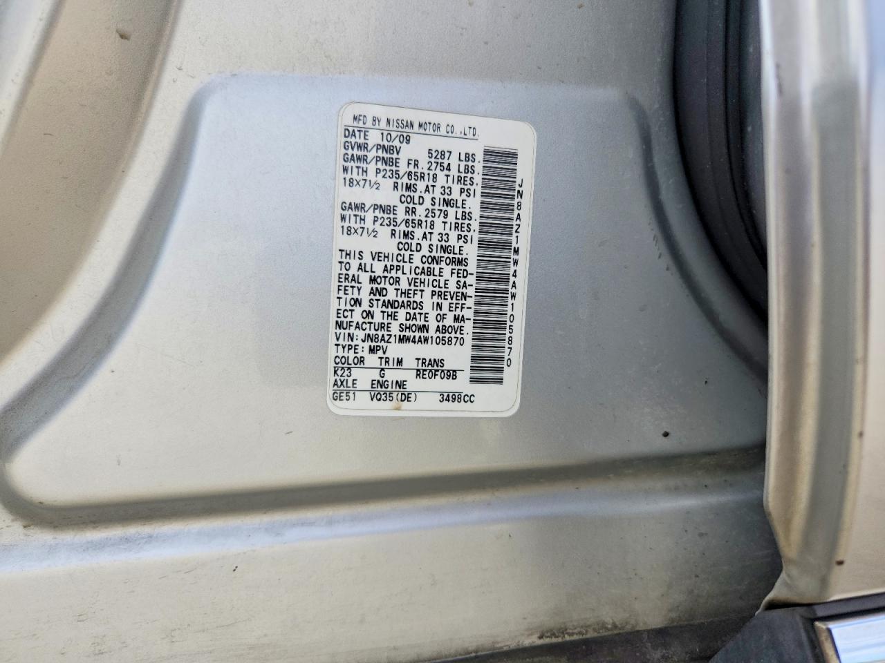 2010 NISSAN MURANO