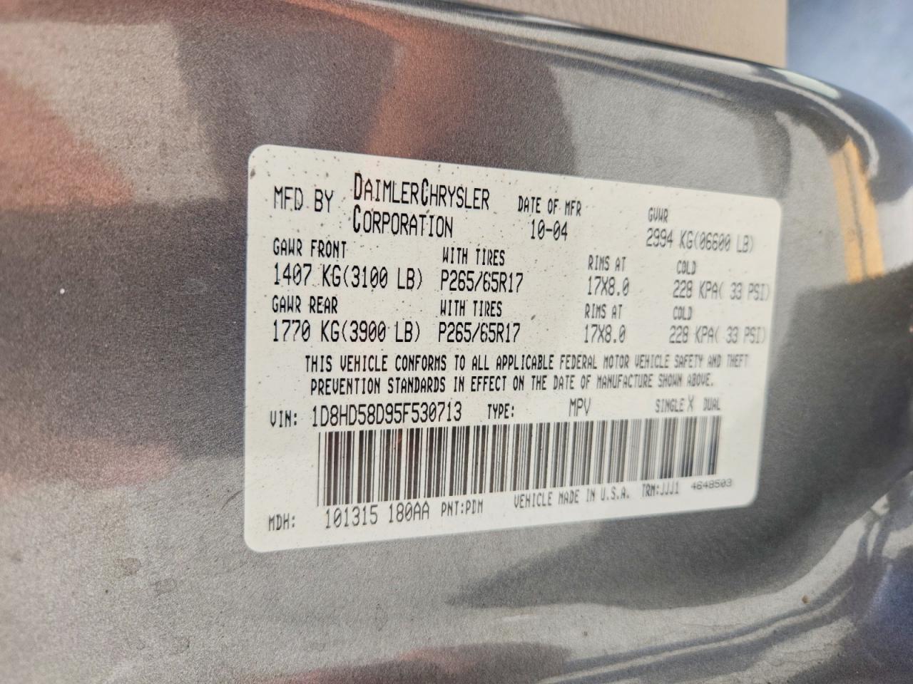 2005 DODGE DURANGO