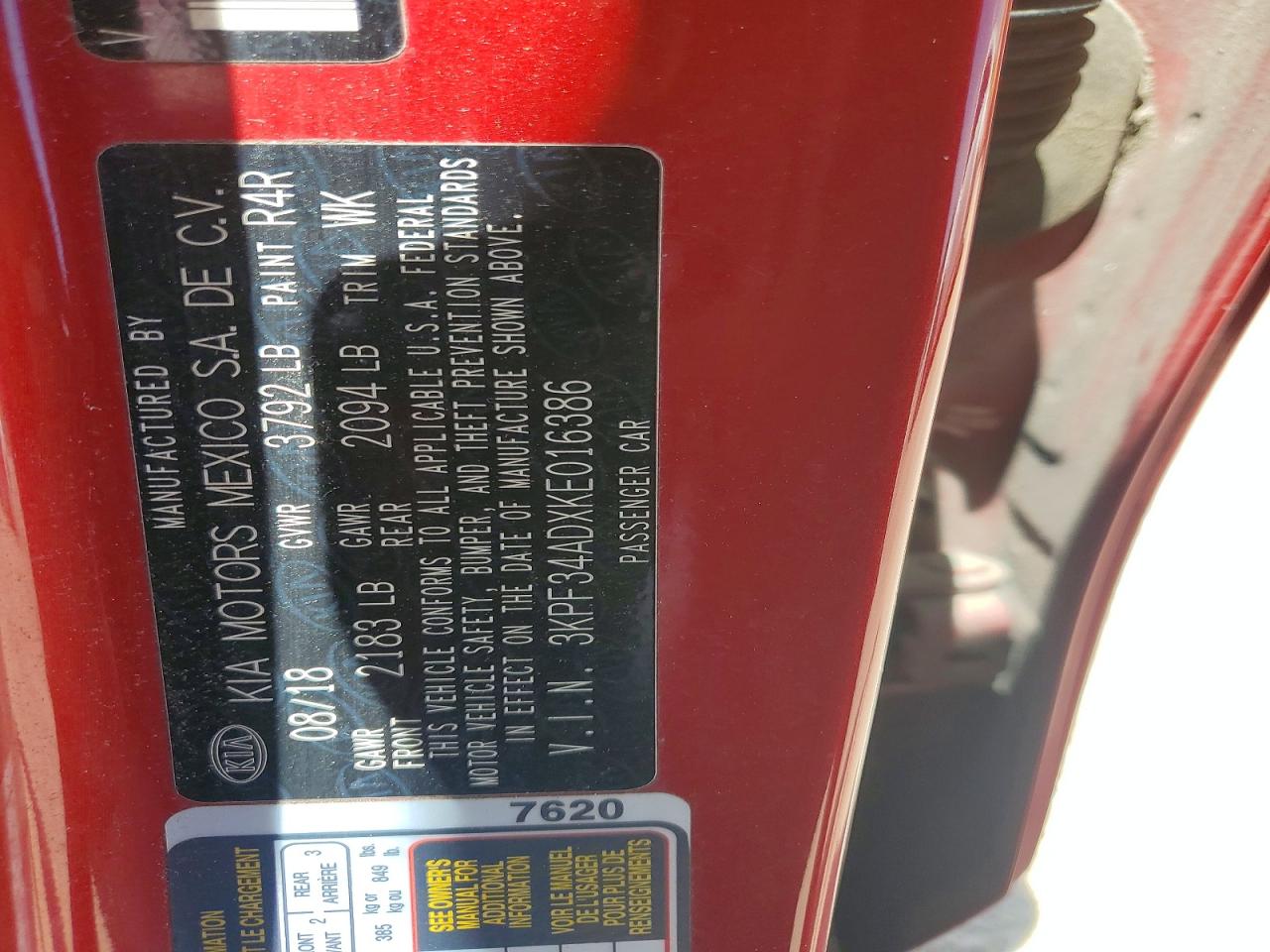 2019 KIA FORTE