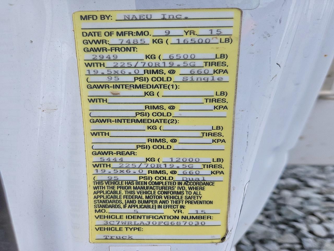 2015 RAM 4500