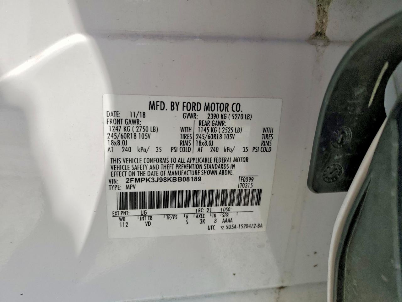 2019 FORD EDGE