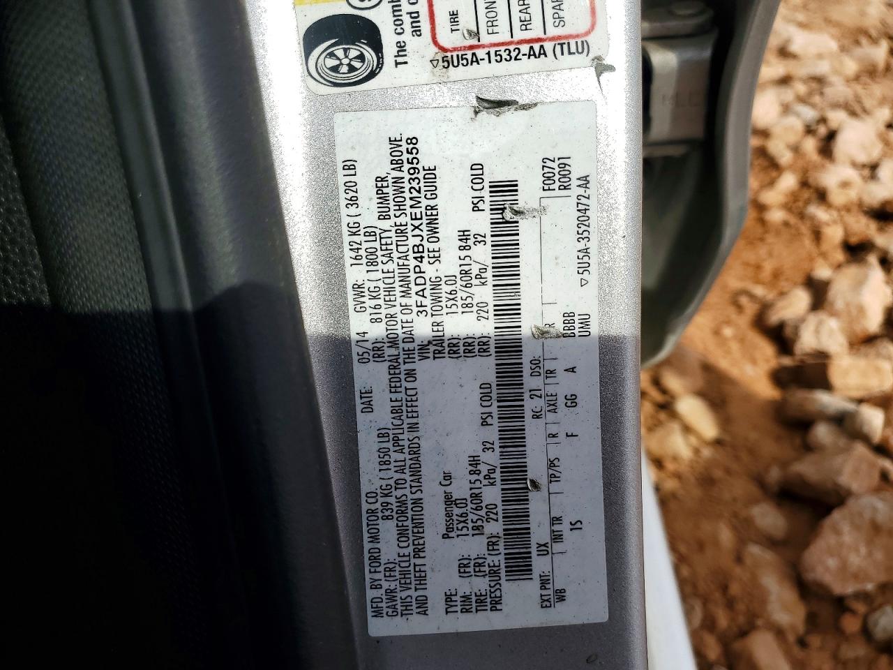 2014 FORD FIESTA