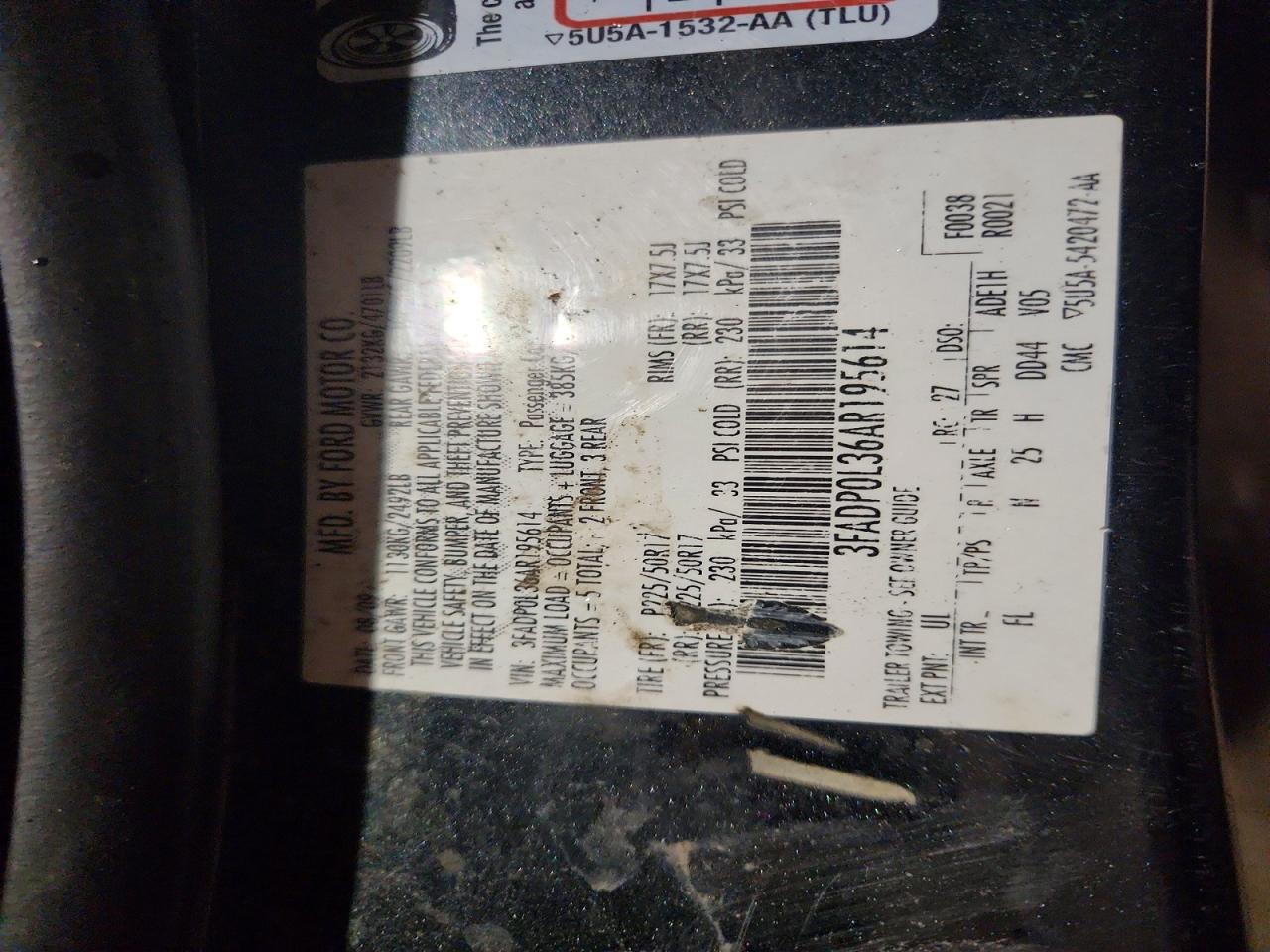 2010 FORD FUSION