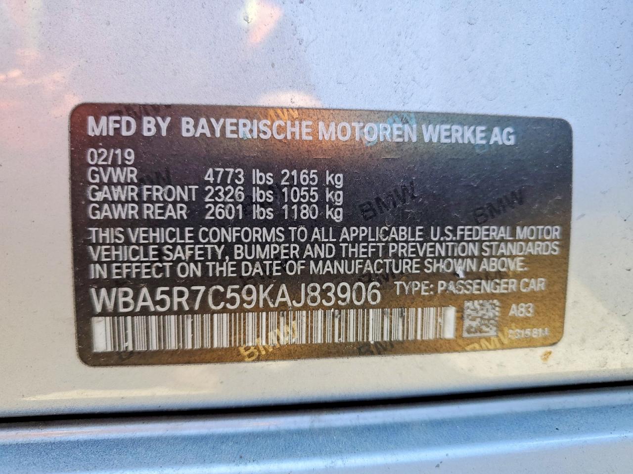 2019 BMW 3 SERIES