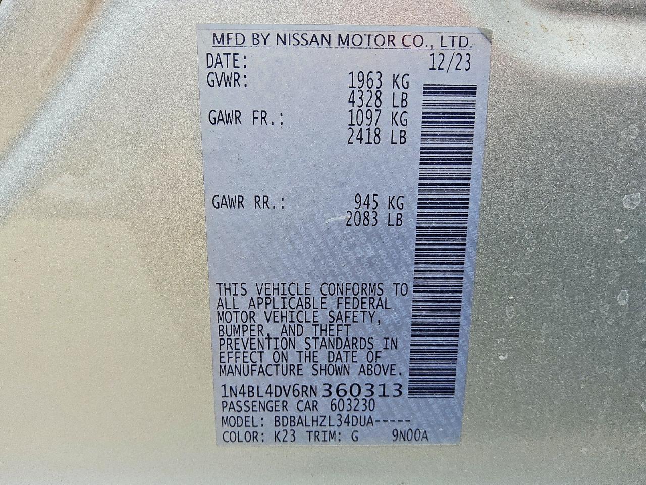 2024 NISSAN ALTIMA