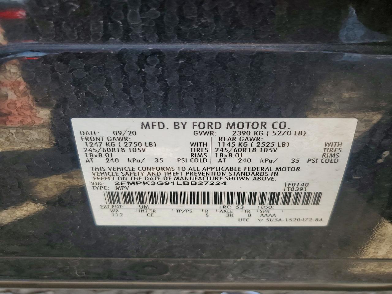 2020 FORD EDGE