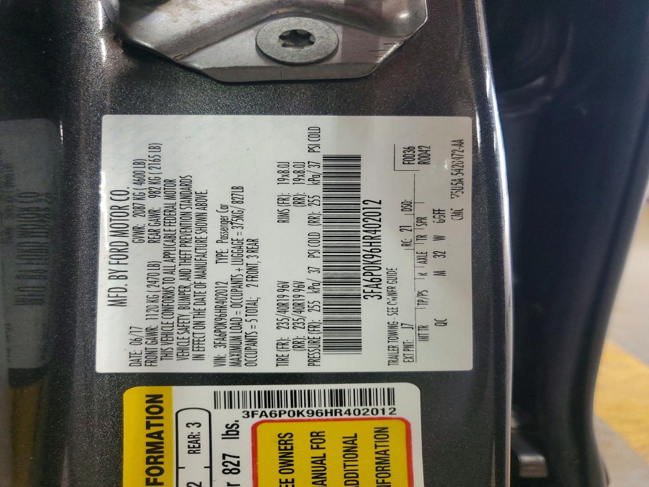 2017 FORD FUSION