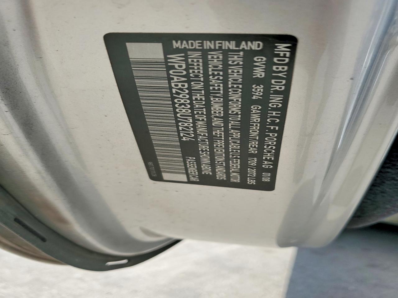 2008 PORSCHE CAYMAN