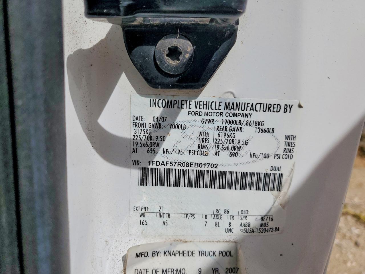 2008 FORD F550