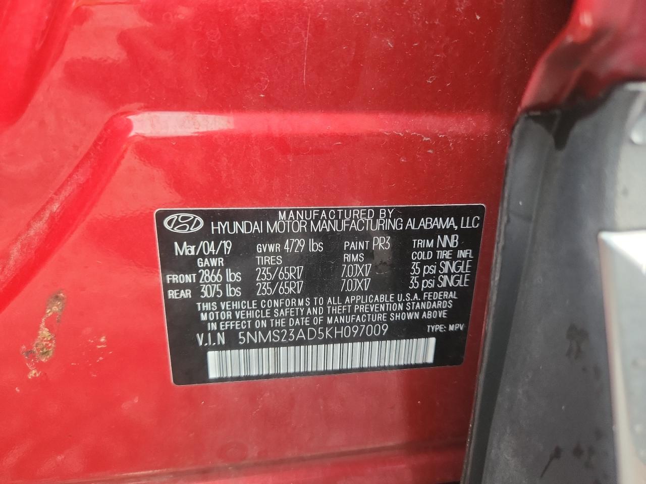 2019 HYUNDAI SANTA FE