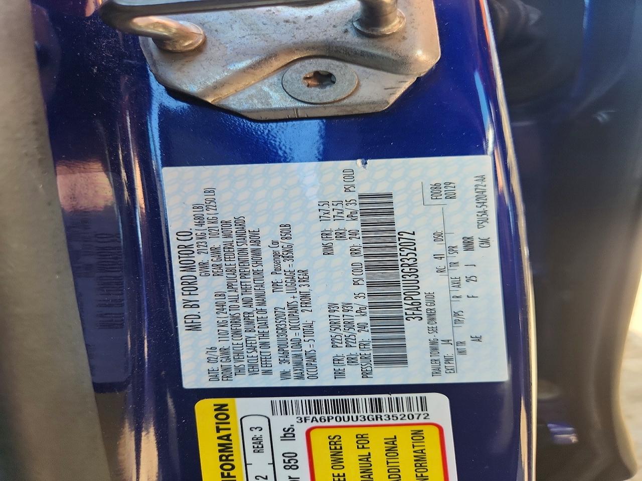 2016 FORD FUSION