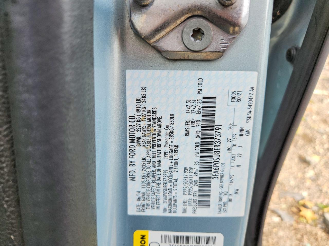 2014 FORD FUSION