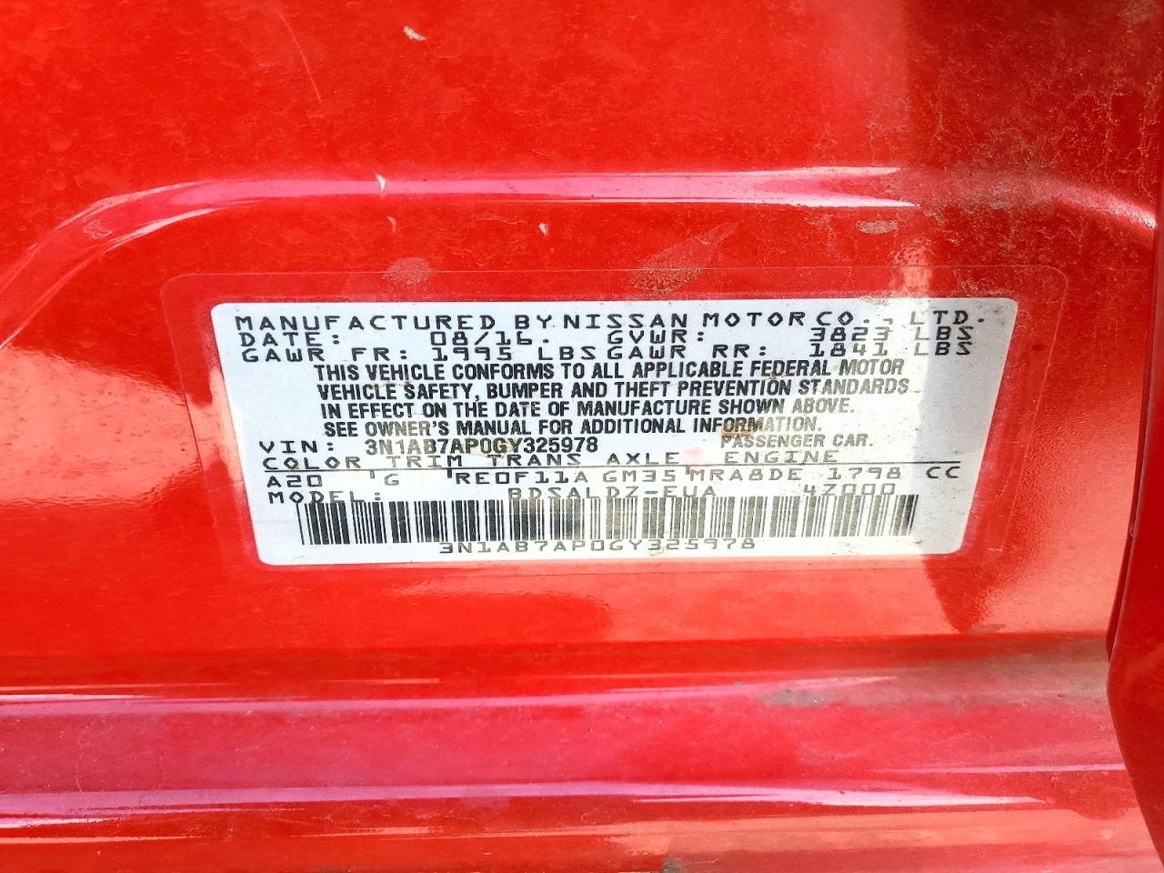 2016 NISSAN SENTRA