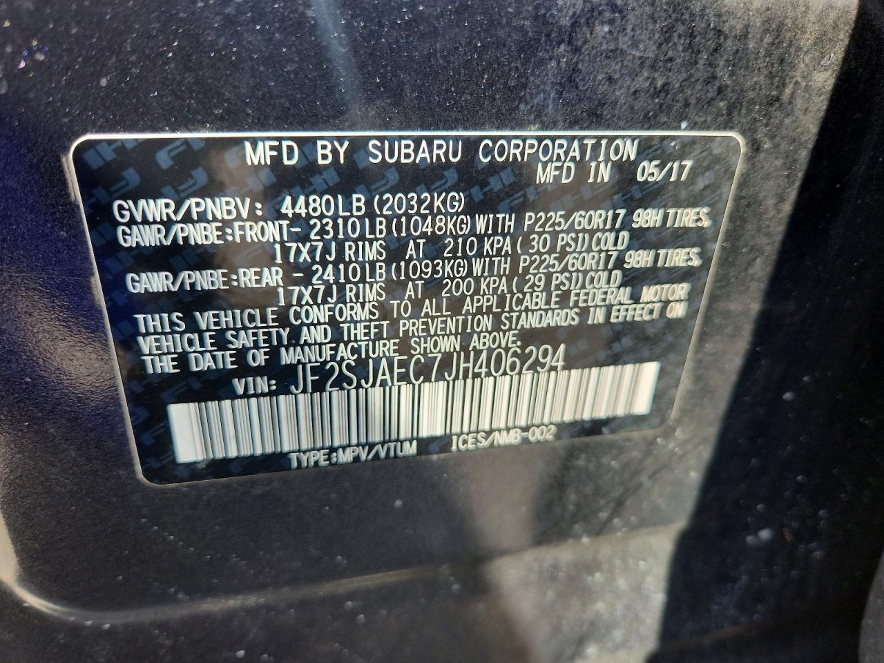 2018 SUBARU FORESTER