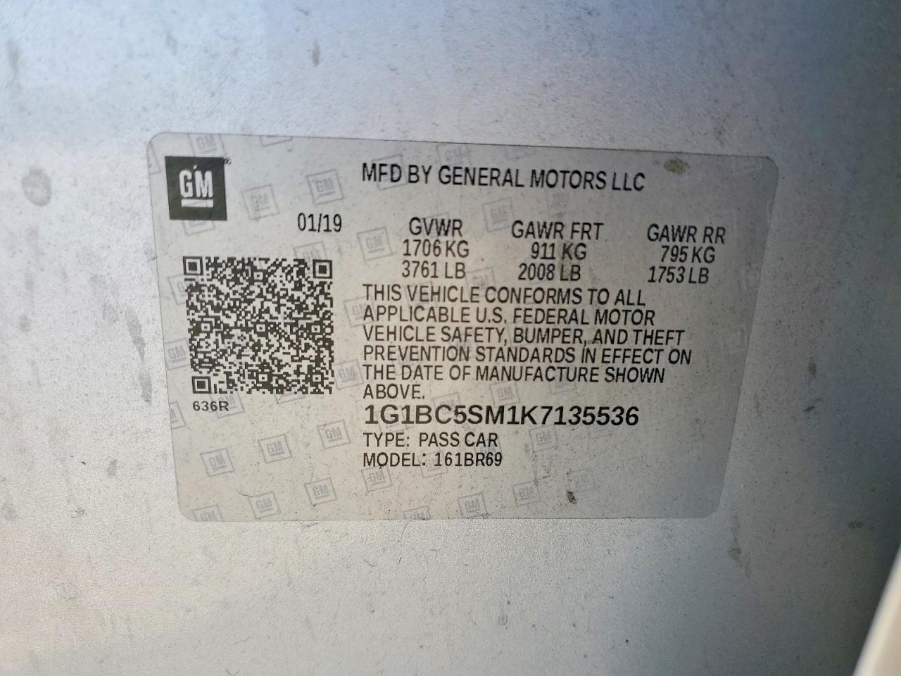 2019 CHEVROLET CRUZE