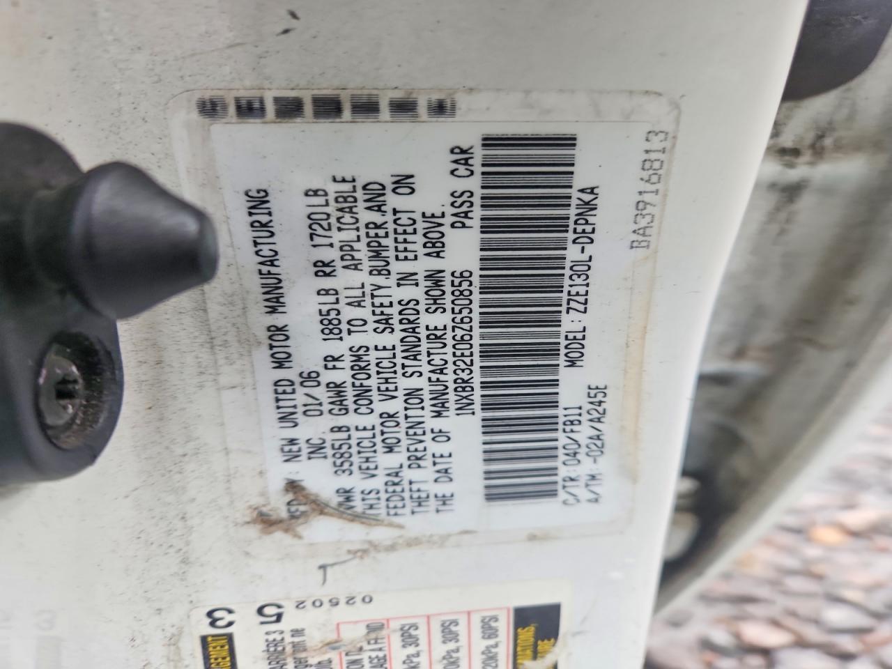 2006 TOYOTA COROLLA