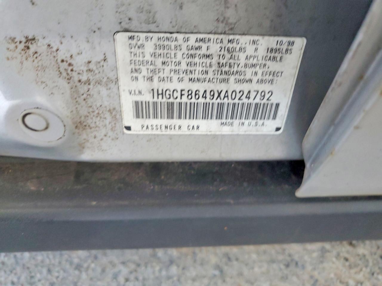 1999 HONDA ACCORD
