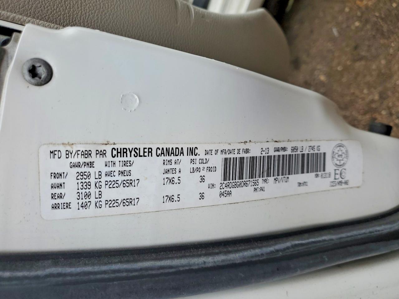 2013 DODGE CARAVAN