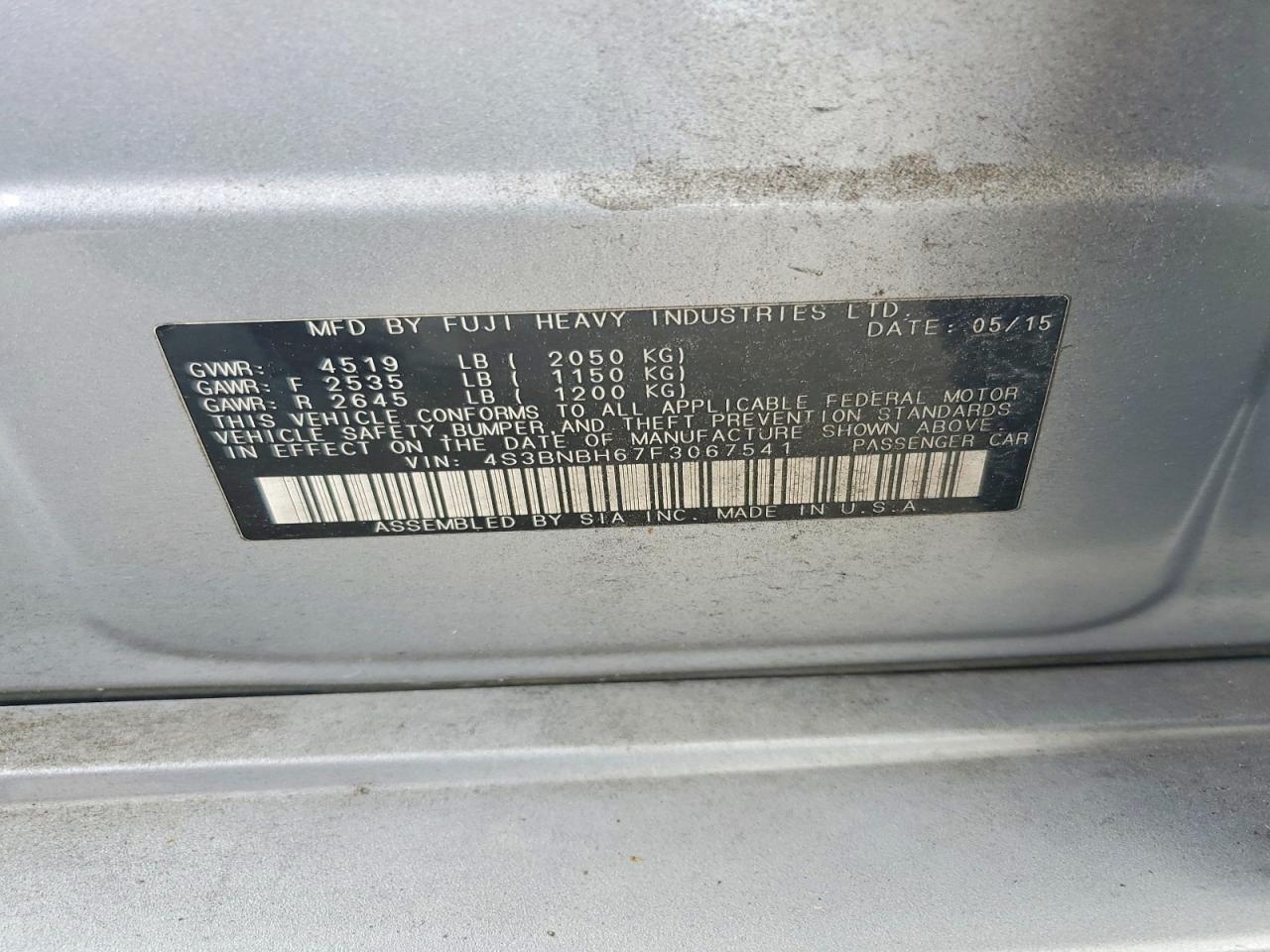 2015 SUBARU LEGACY