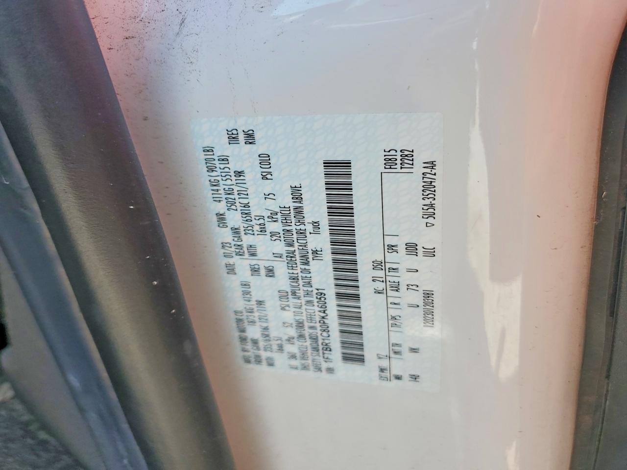 2023 FORD TRANSIT