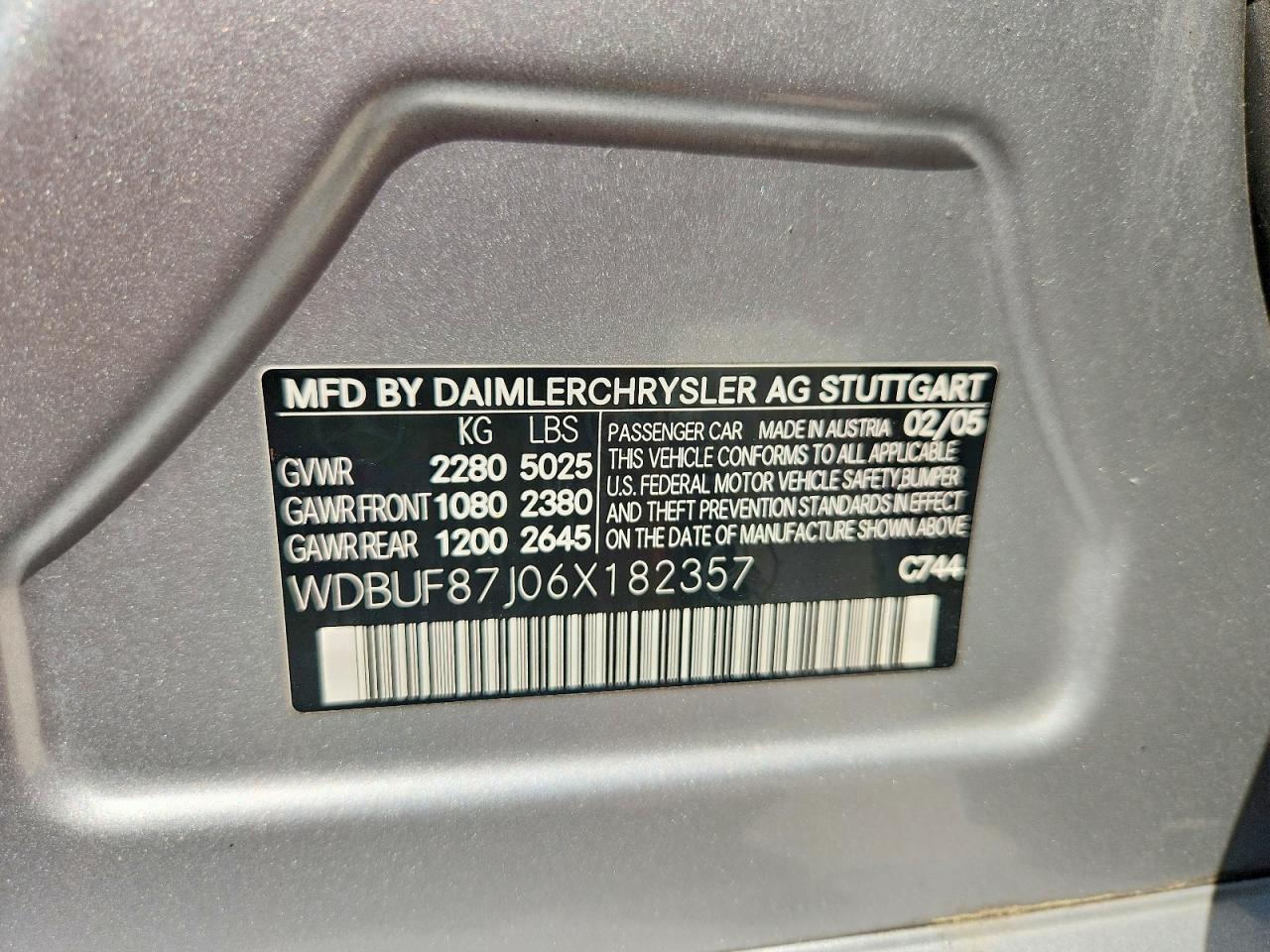 2006 MERCEDES-BENZ E-CLASS