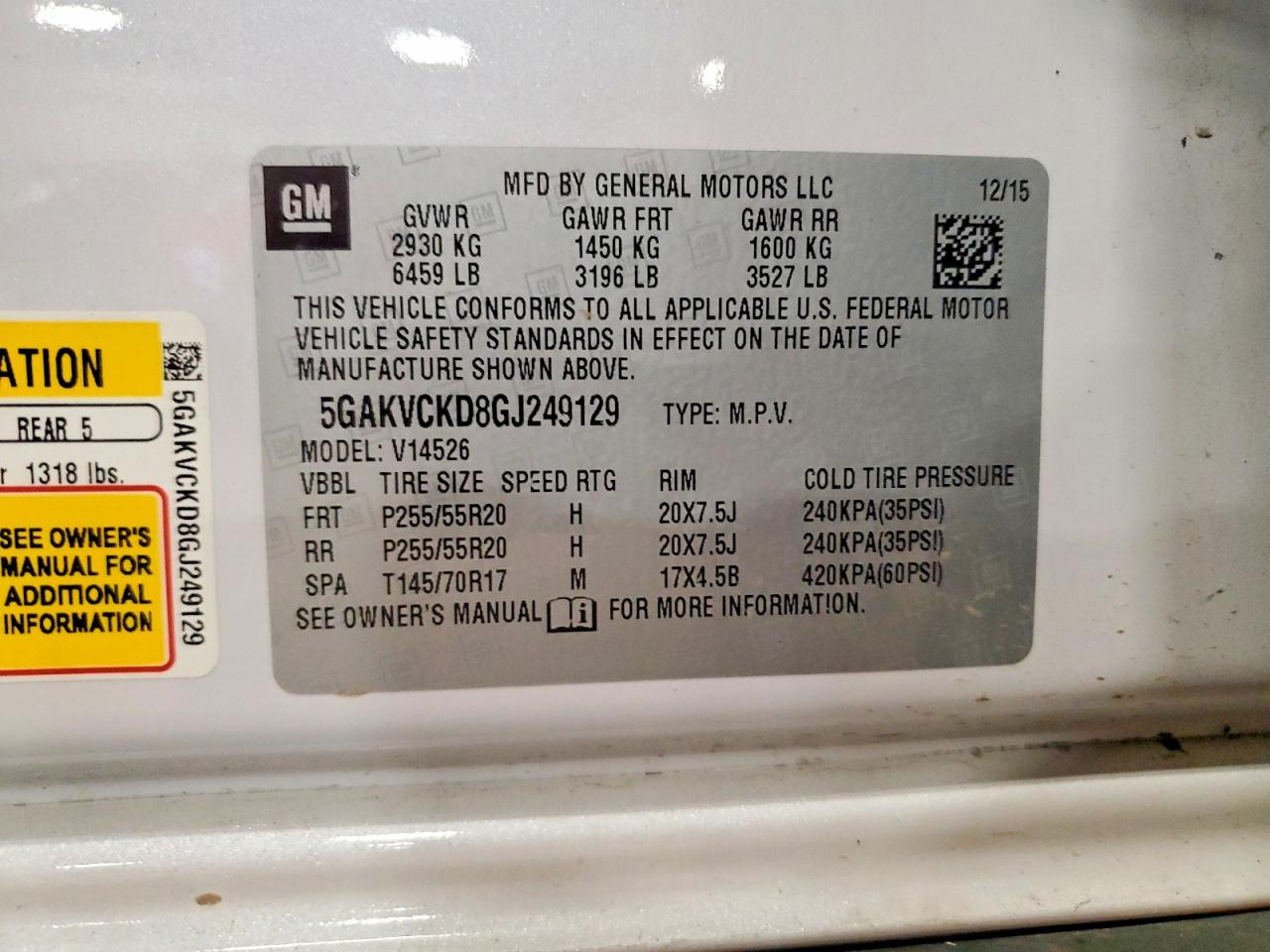 2016 BUICK ENCLAVE