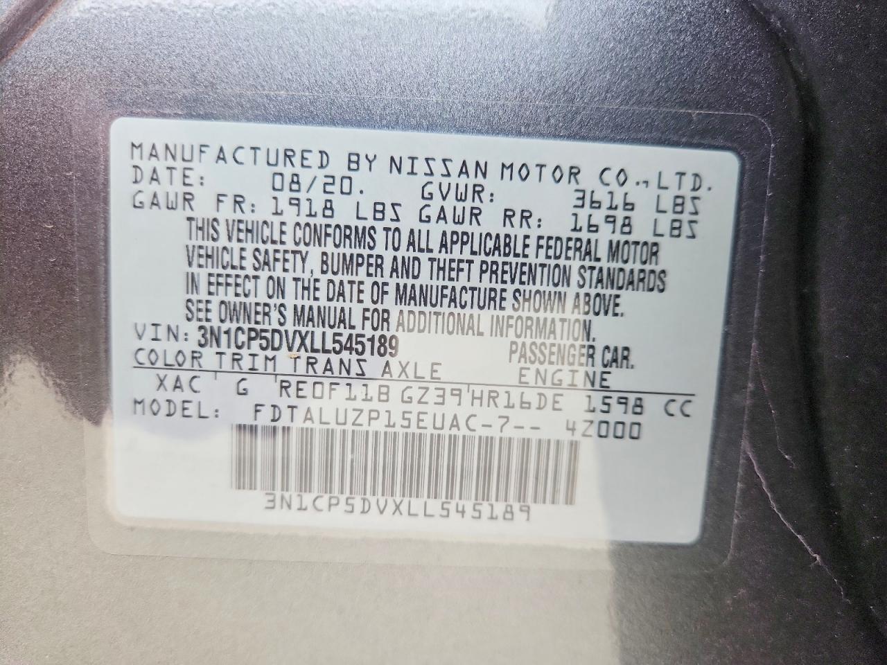 2020 NISSAN KICKS