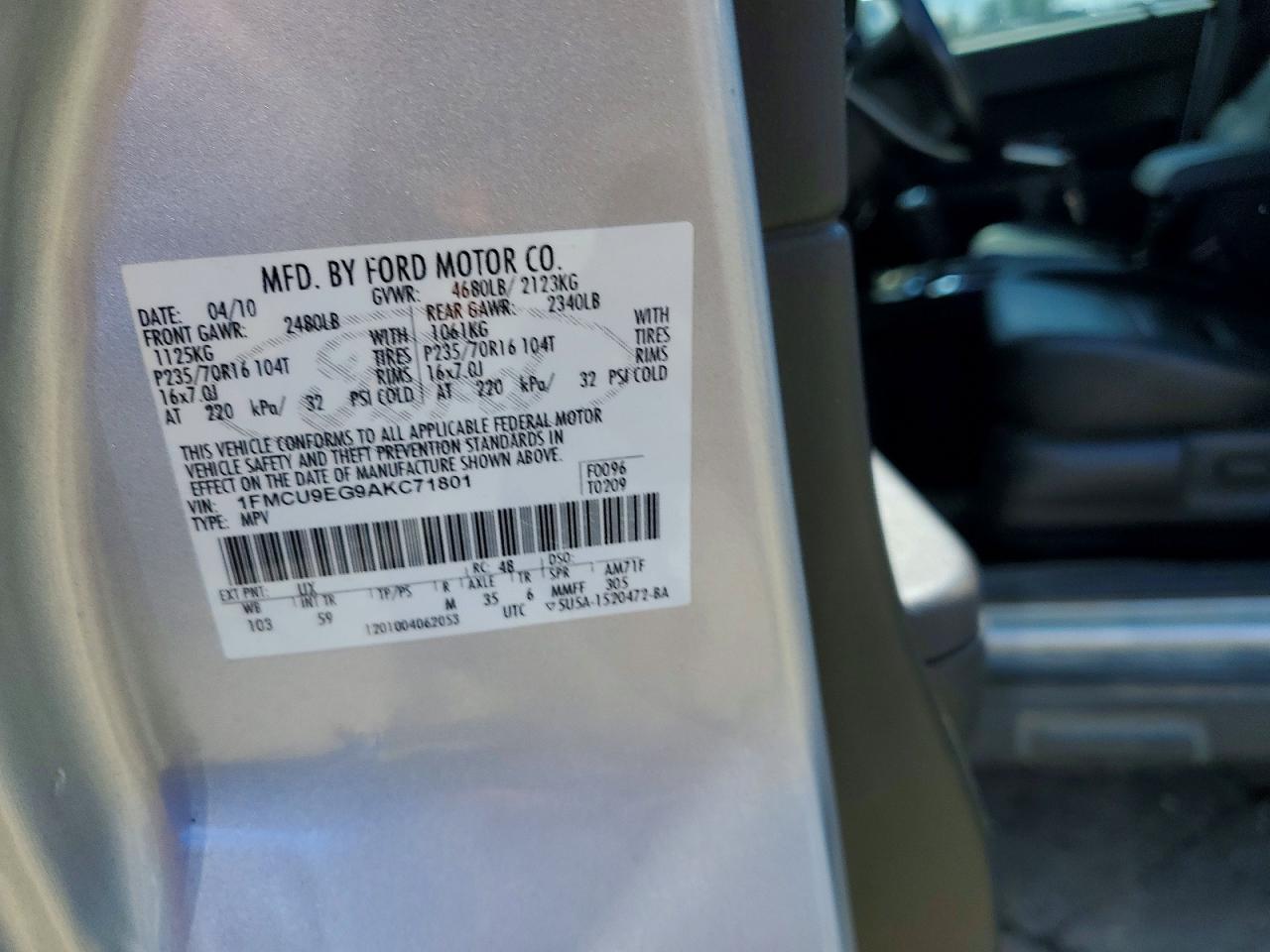 2010 FORD ESCAPE