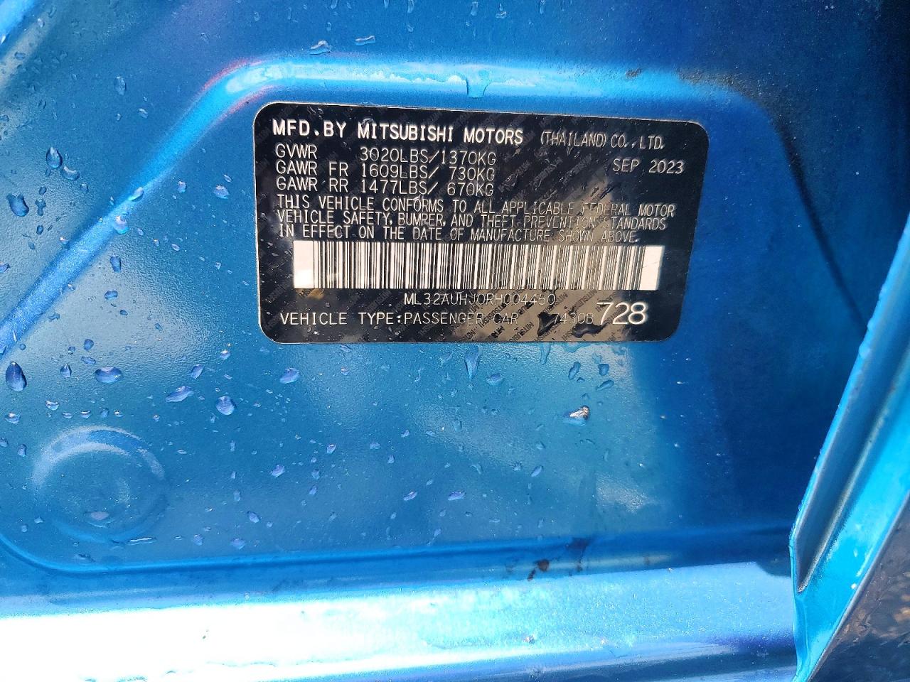 2024 MITSUBISHI MIRAGE