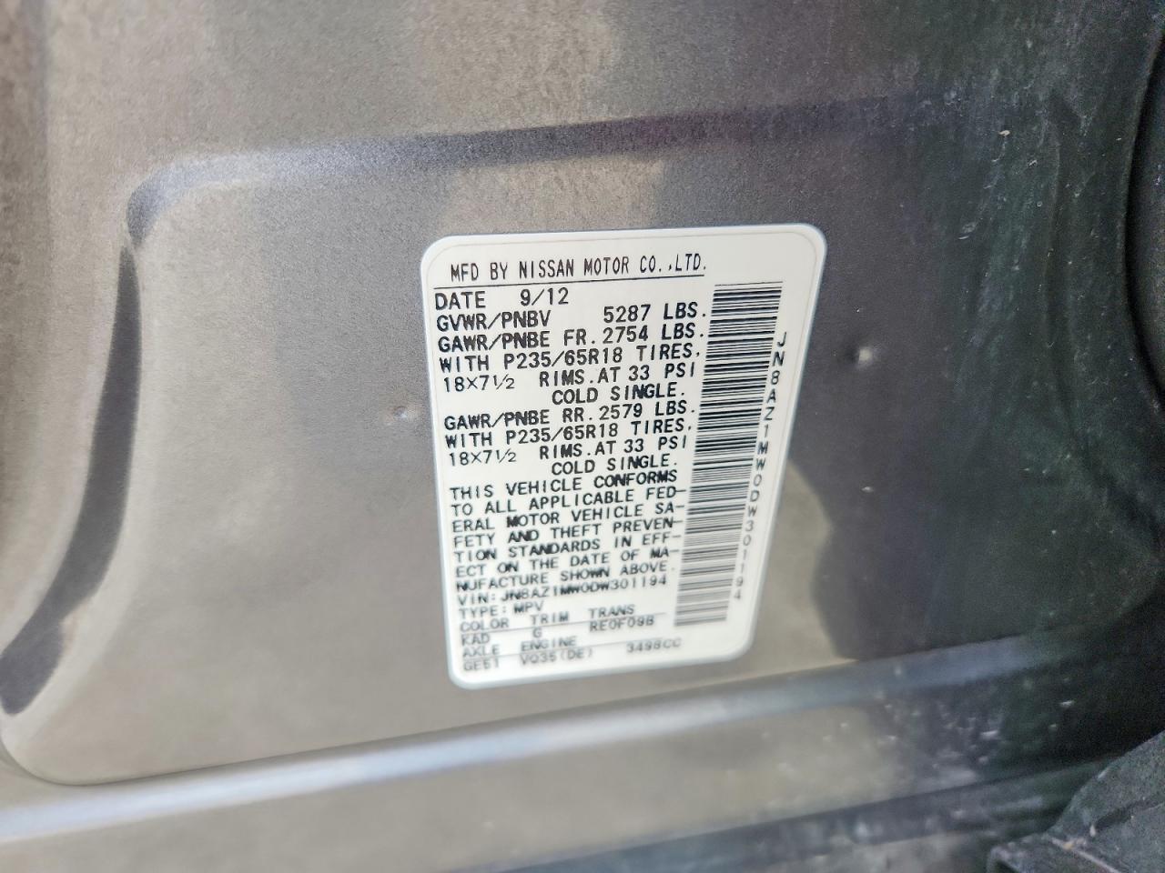 2013 NISSAN MURANO