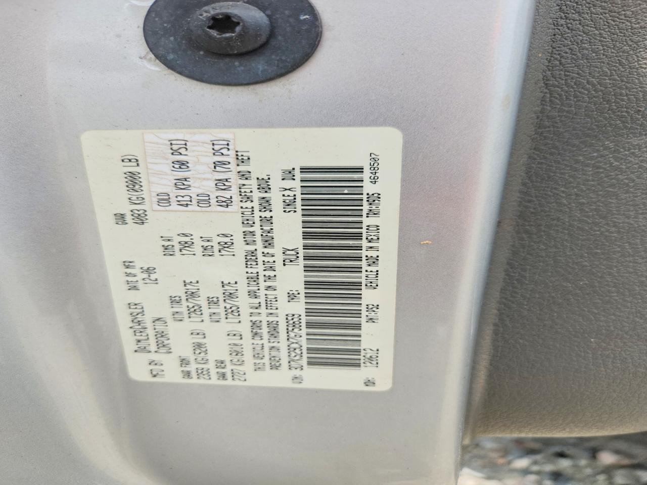 2007 DODGE RAM 2500