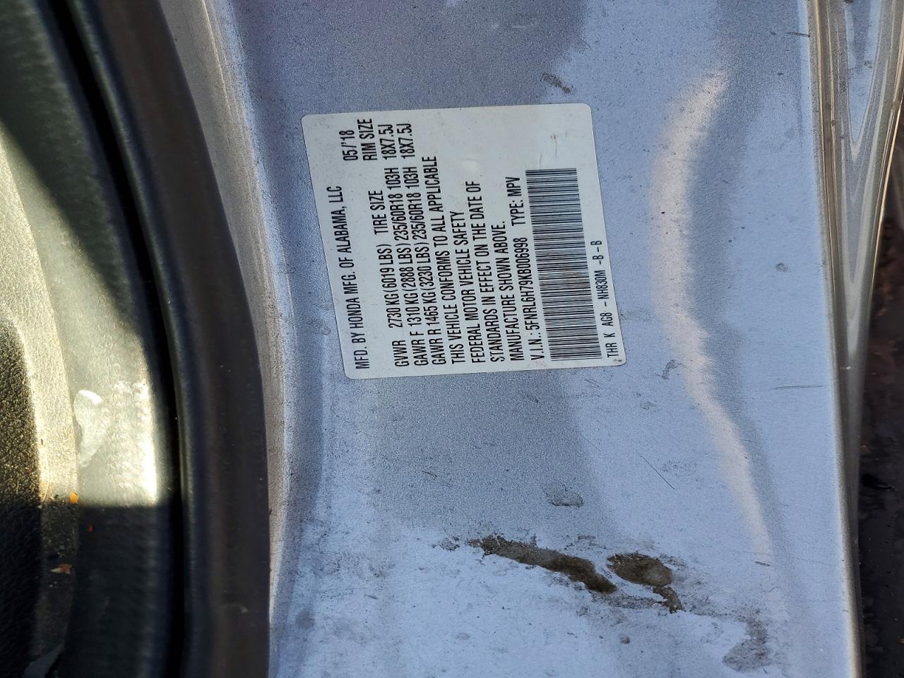2019 HONDA ODYSSEY