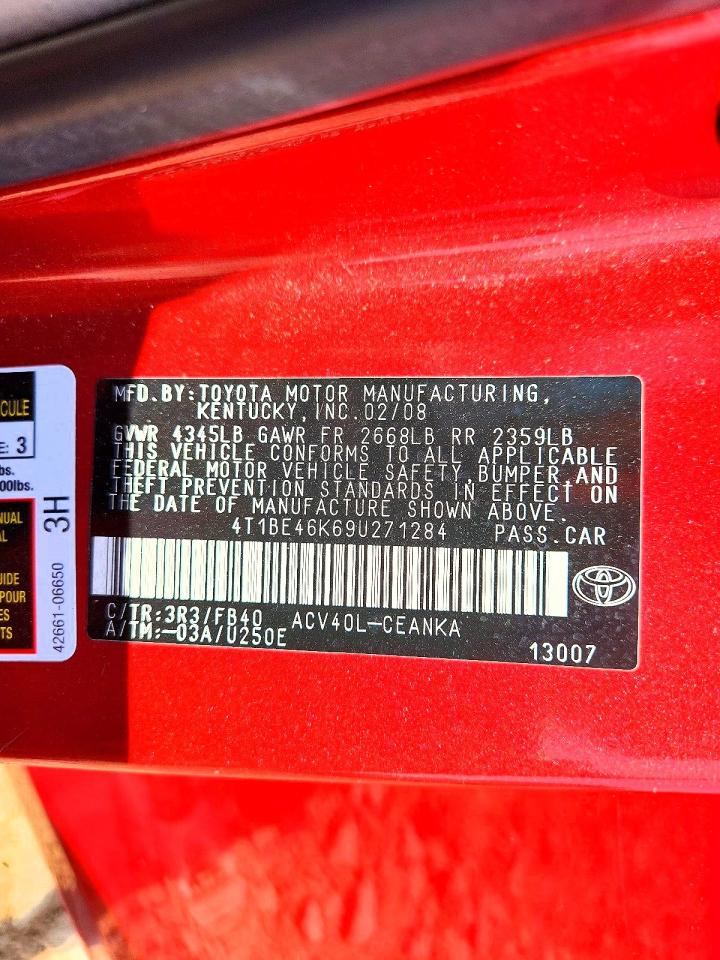 2009 TOYOTA CAMRY
