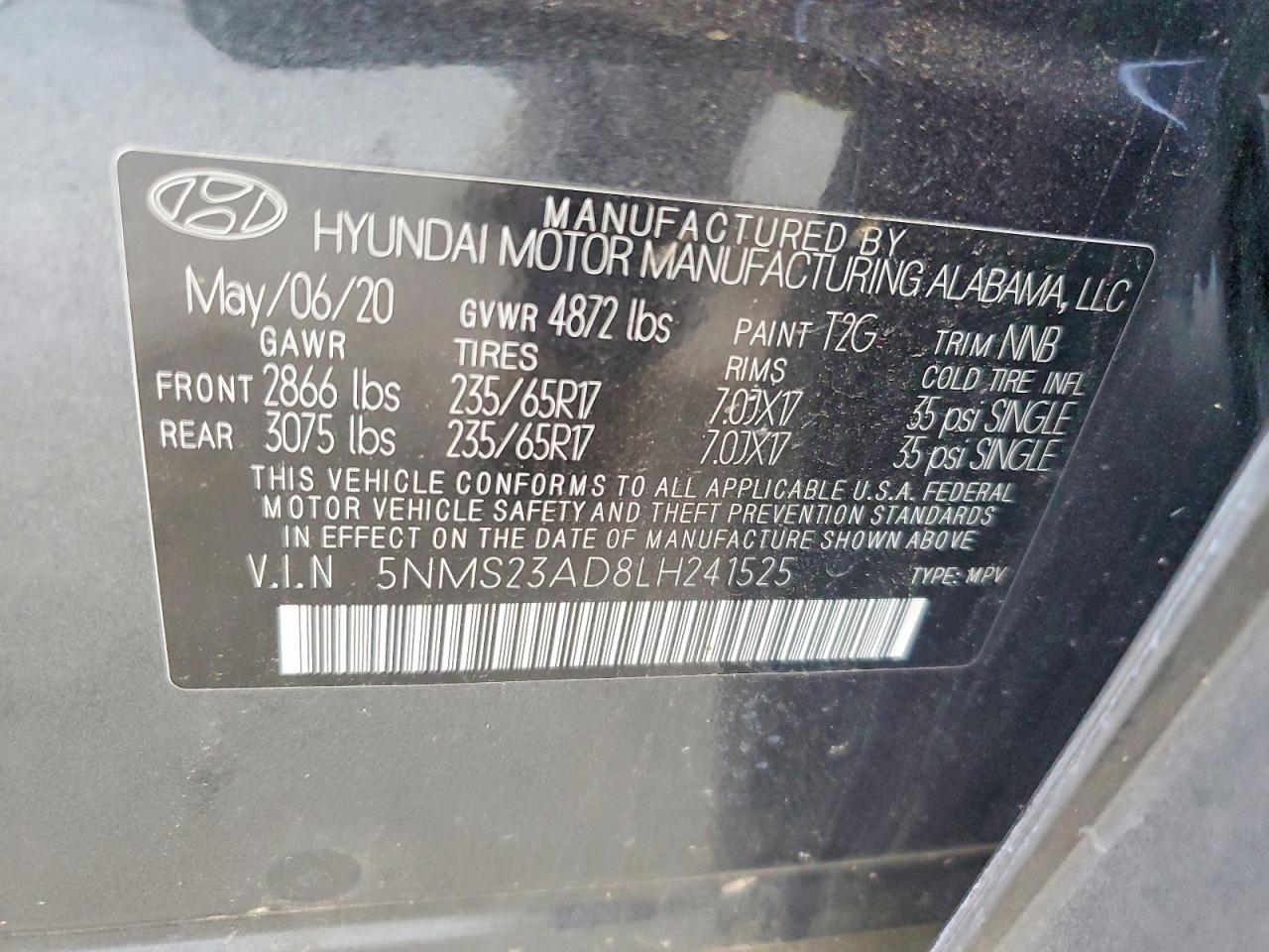 2020 HYUNDAI SANTA FE