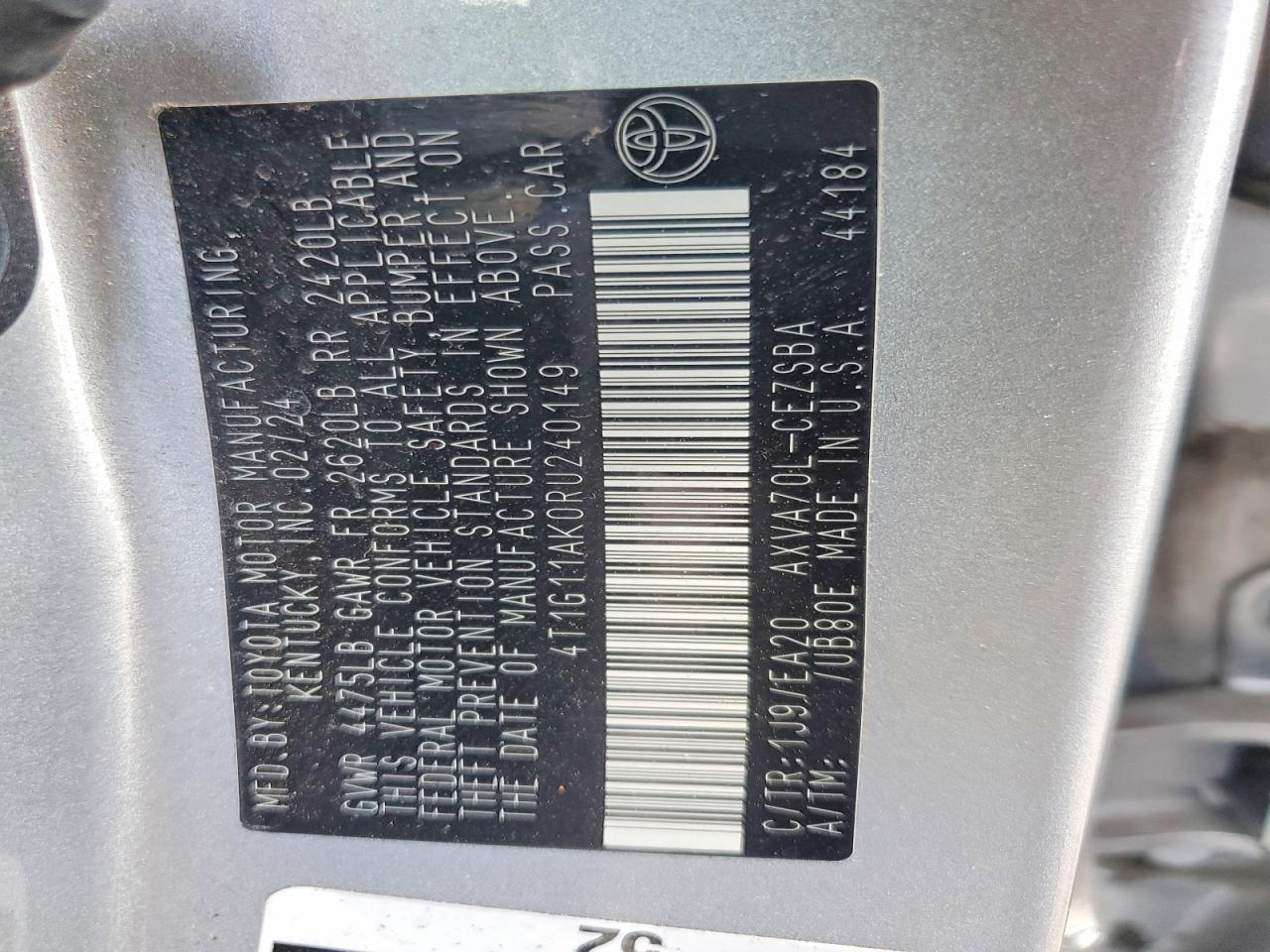 2024 TOYOTA CAMRY