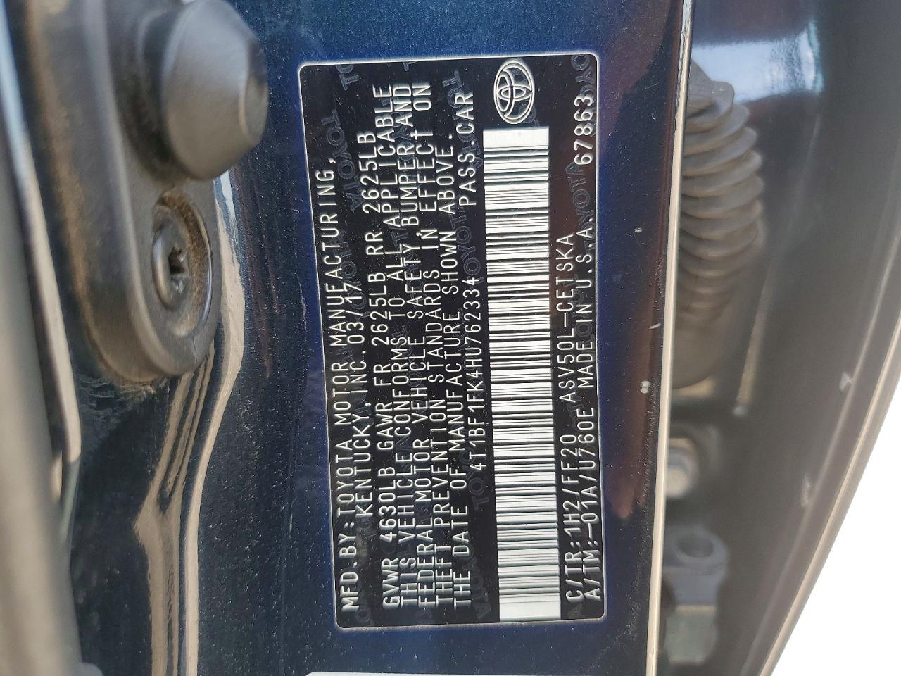 2017 TOYOTA CAMRY